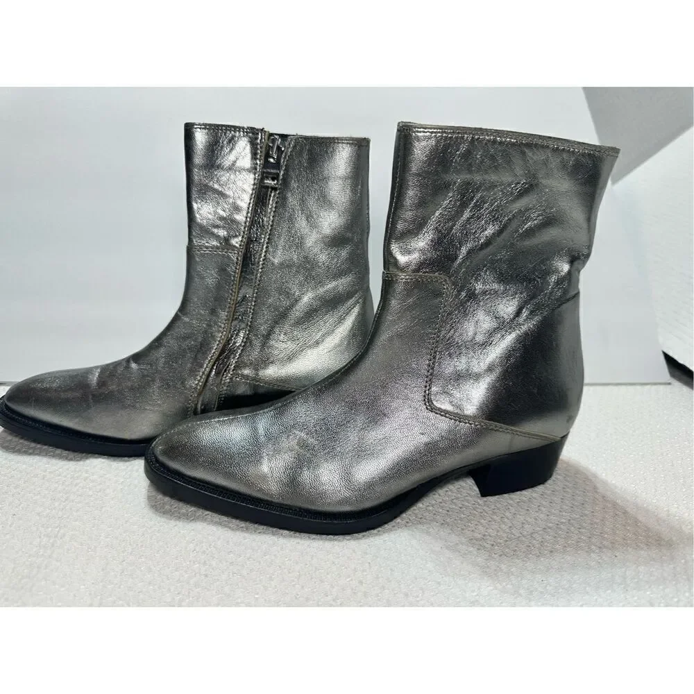J Lindeberg metallic leather boots size 36 (US 5.5)